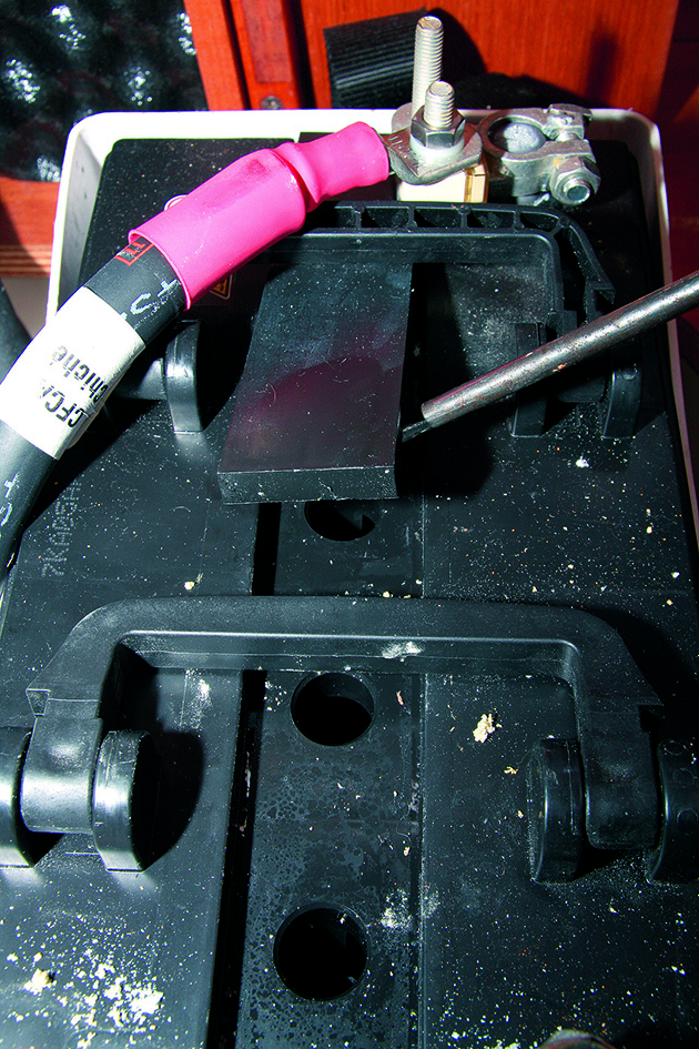 A battery on a boat