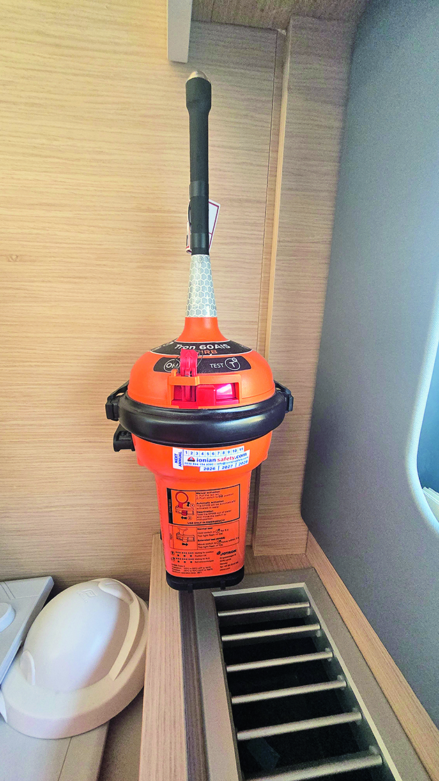 An EPIRB on a boat