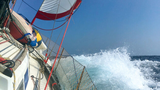 A boat sailing