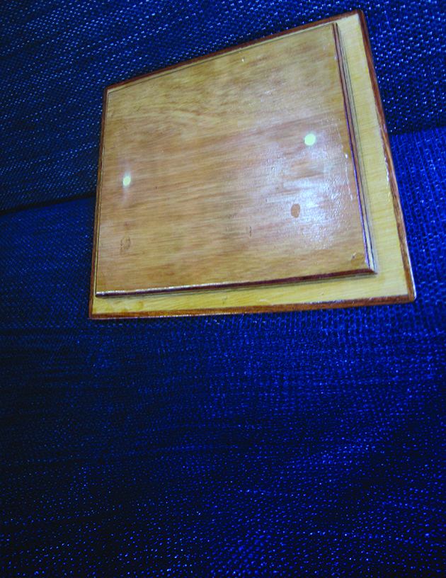 The lid of a DIY fridge for a boat