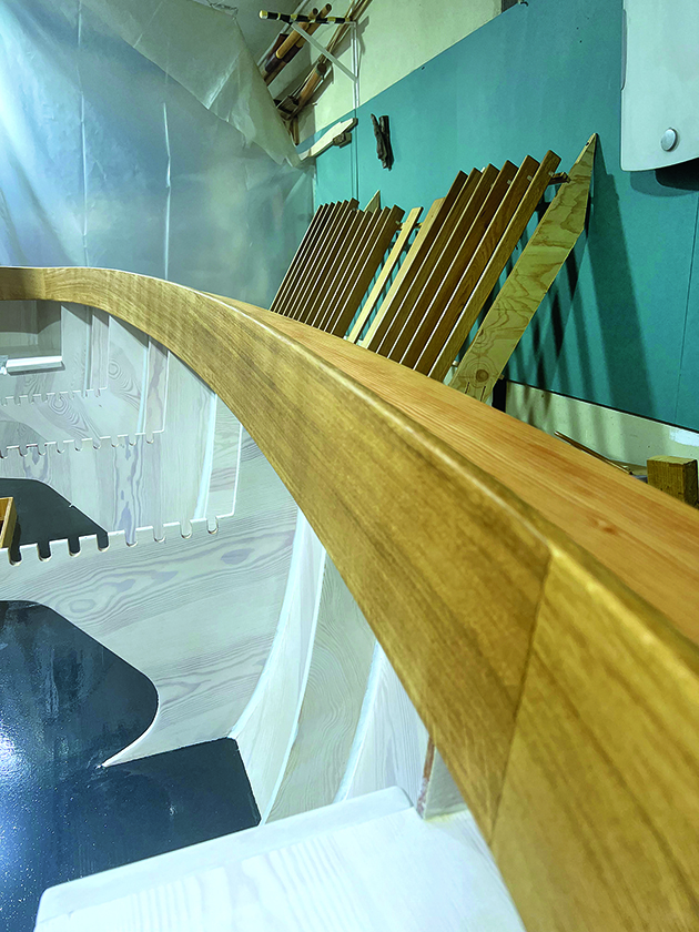 A boat under construction