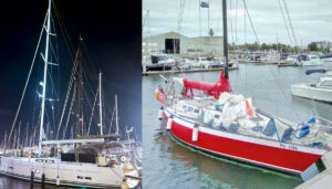 A new boat and an old boat