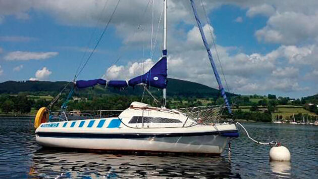 A yacht moored