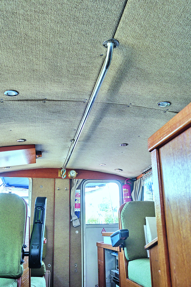 A handle on a boat to make it easier when sailing in a seaway