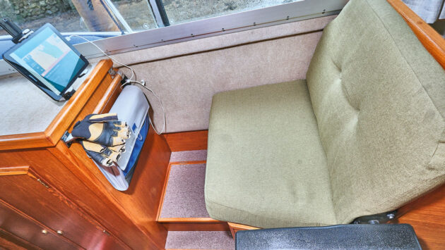 A seat on a boat