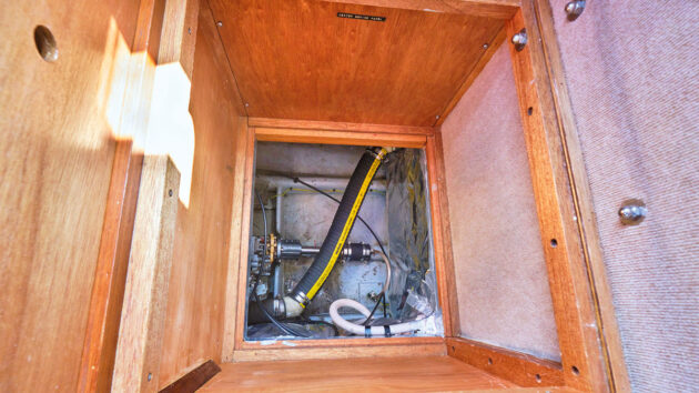 A locker on a sailing boat