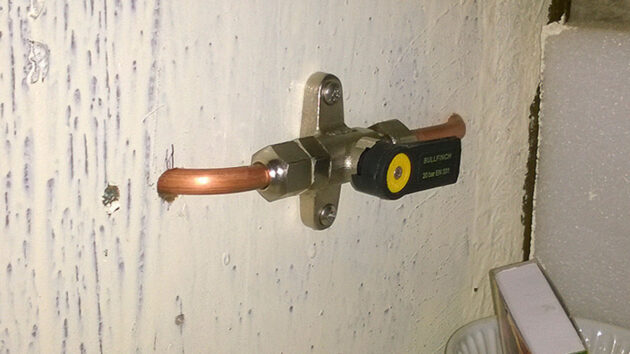 A valve for marine gas on a boat