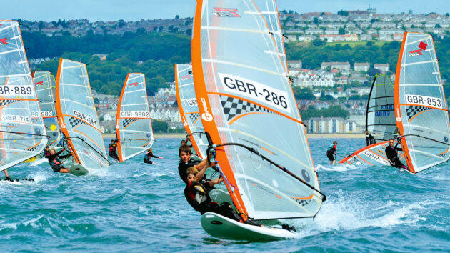 people windsurfing, part of the Royal Yachting Association programme