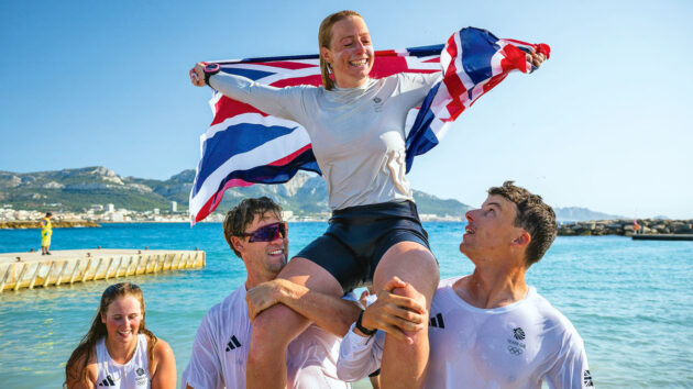 Ellie Aldridge claimed the inaugural women’s kite Olympic crown at Paris 2024. Credit: World Sailing/Jean-Louis Carli