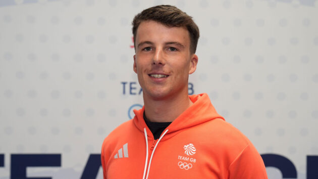 ILCA (Laser) sailor Micky Beckett during a Team GB kitting out session for Paris 2024. Credit: Jacob King/PA