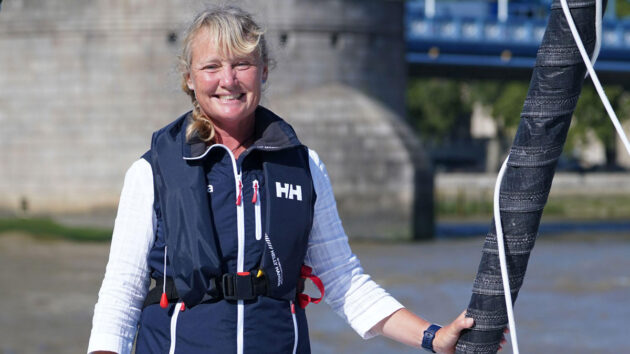 Round the world offshore solo sailor Pip Hare: Credit: PA Images/Alamy
