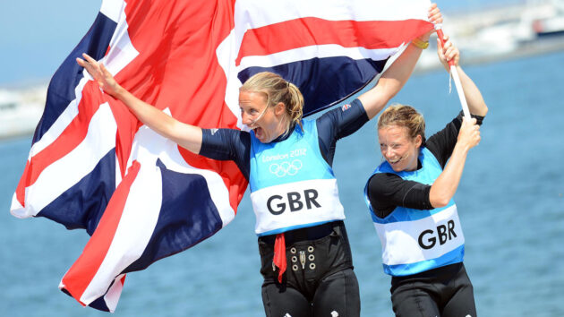 Silver and gold medal winning Olympic sailors Saskia Clark and Hannah Mills. They were both helped by Royal Yachting Association pathways