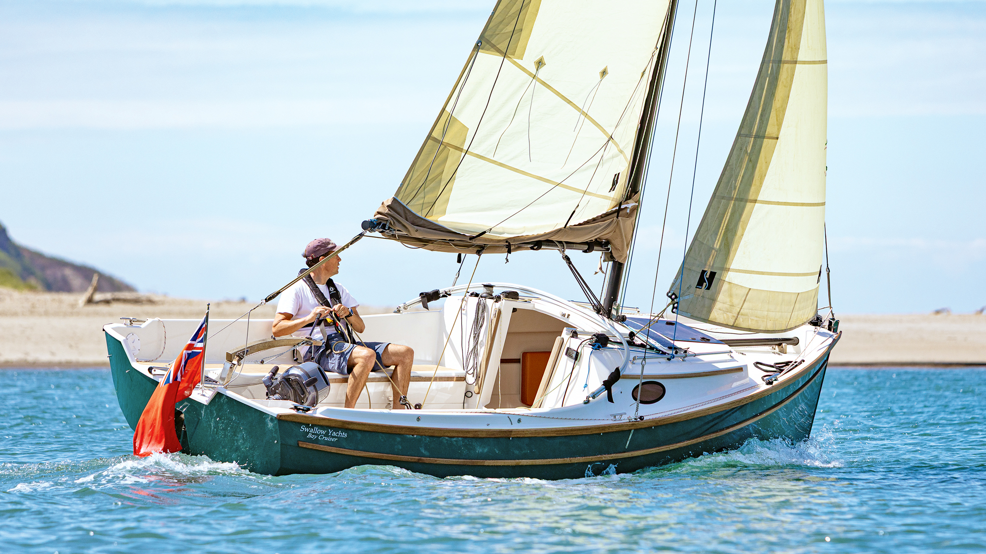 A BayCruiser 21 being sailed off the coast