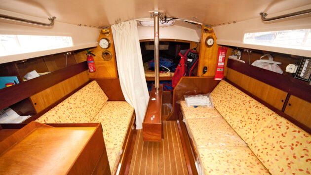 Berths and main living quarters on the Waarschip 740
