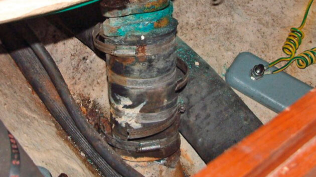 A stuffing gland - part of a boat steering system