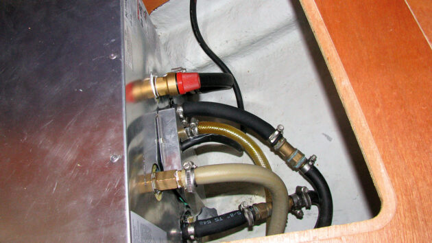 A calorifer on a boat