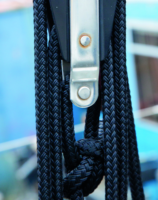 New main sheet as part of new running rigging on a yacht