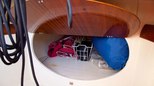 Stowage space on the Tofinou 7