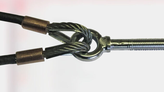 New cables for a boat steering system