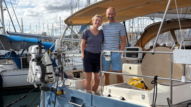 Heidi and Andy aboard Southerly 38 Arabella