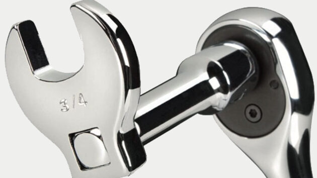 A crow's foot spanner