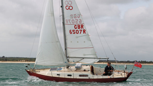 A man sailing a boat