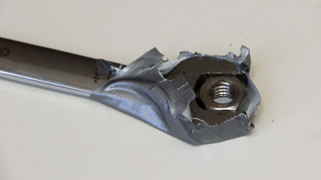 Duct tape on a spanner