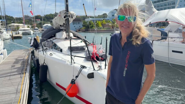 One of the biggest problems for a small boat like Marlene's, was the sargasso weed. Credit: Laura Hodgetts