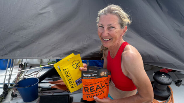 Heartbeat2 was provisioned with only dried food, these were skipper Marlene's favourites. Credit: Laura Hodgetts
