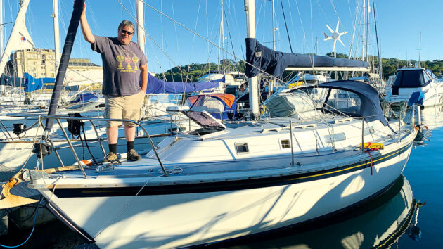 Westerly Konsort skipper Gary O'Grady. Credit: George Arnison from the Jester Helm 