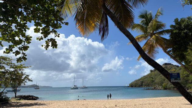 A beach at Pigeon Island, Credit: Laura Hodgetts