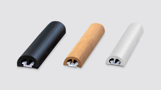 Samples of PVC gunwale for a boat