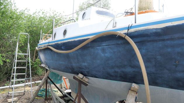 PVC gunwale being fitted to a boat