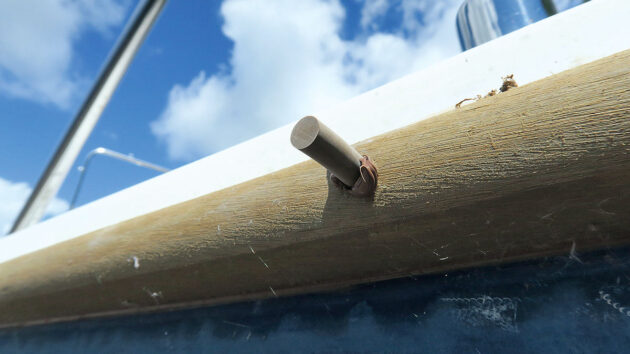 PVC gunwale fitted to a boat