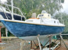 A yacht fitted with PVC gunwale