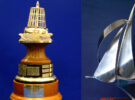 2025 Yachtsman of the Year and Young Sailor of the Year trophies