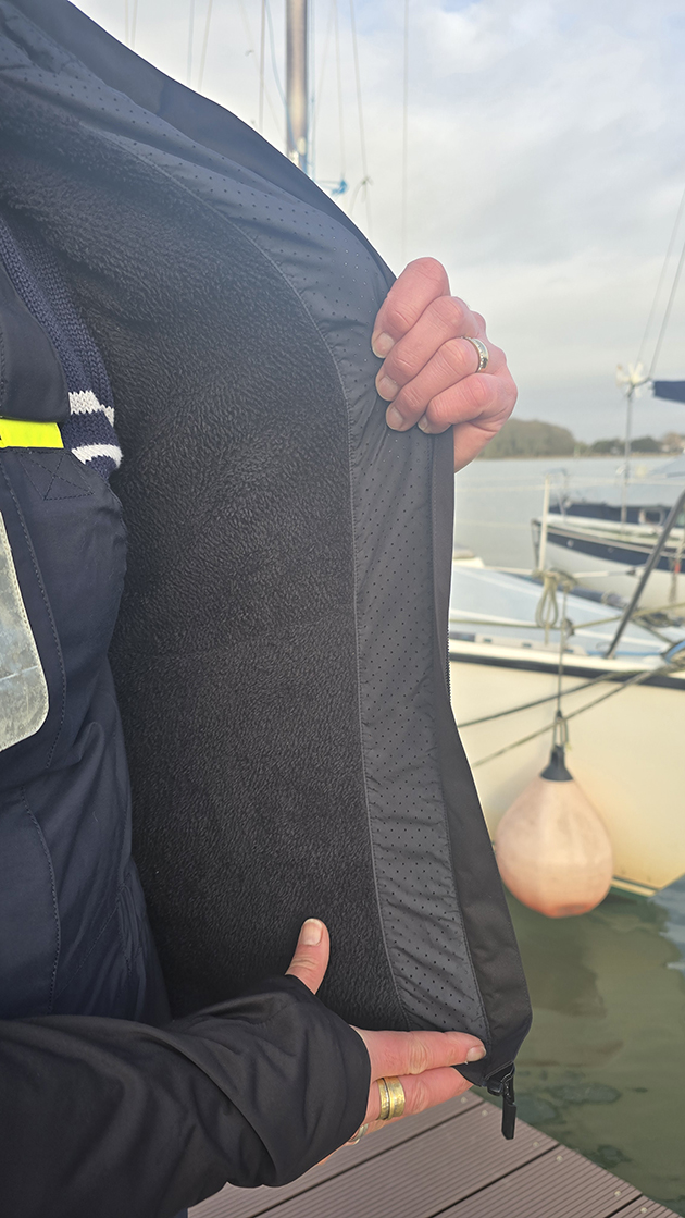 The inside of a jacket