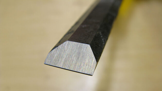 A shapened chisel