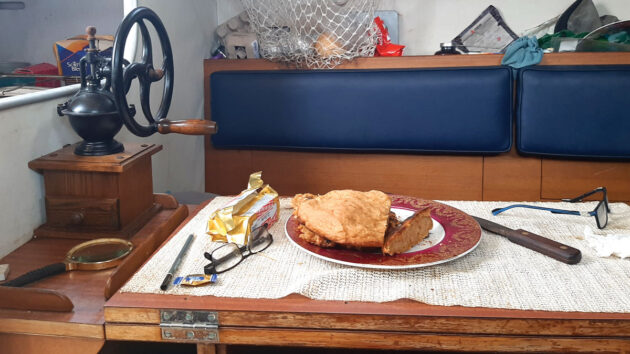 A loaf of bread on a boat