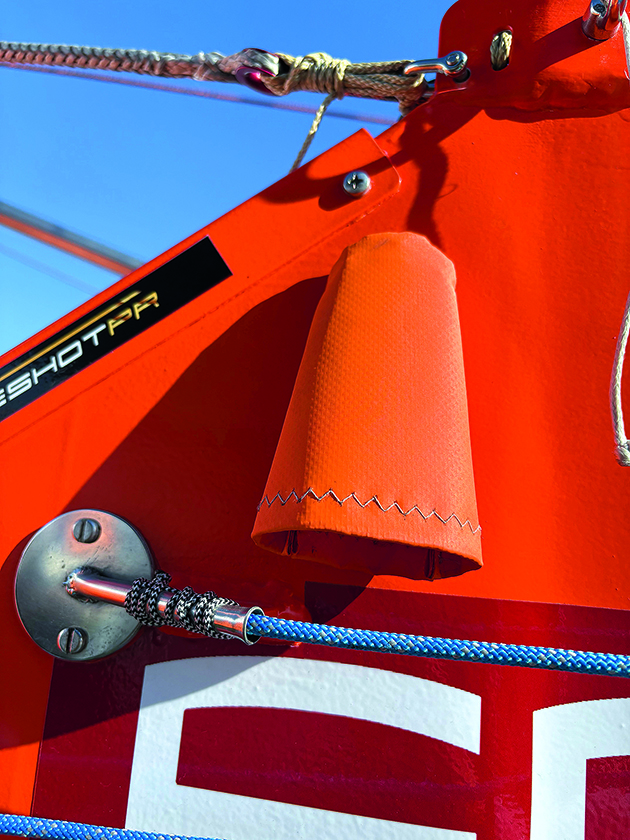 A flap on the outside of Big C which will allow Andrew Bedwell to breath when the boat is enclosed in storms