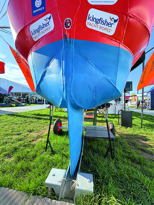 The keel on Big C which Andrew Bedwell plans to sail across the Atlantic