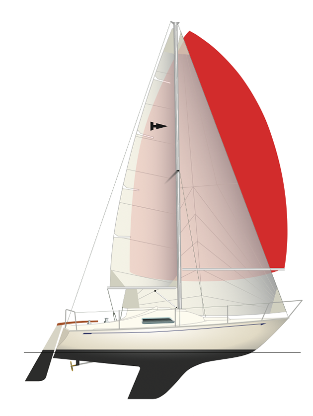 Sail plan of the Hutler 25.5