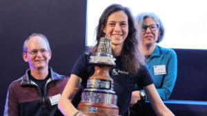 Jazz Turner with her family after winning the Yachtsman of the Year 2025 award