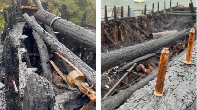 Keewaydin is "totally unsalvageable" after the blaze, the cause of which is believed to be accidental