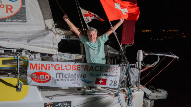 Mini Globe Race 2025 winner Renaud Stitelmann