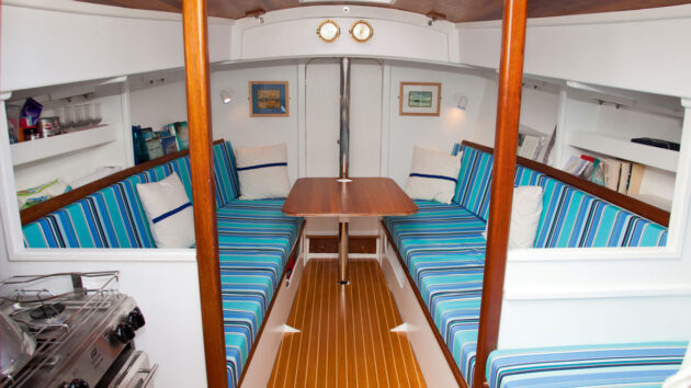 Down below on a 25ft boat