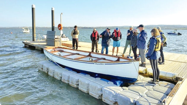 A salmon seiner about to be launched