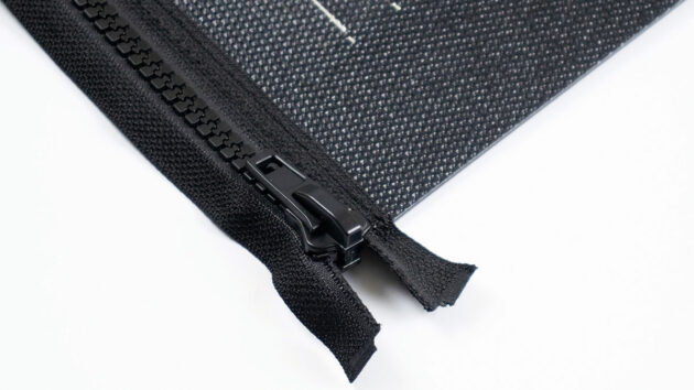 A zip to attach a flexible solar panel on a yacht