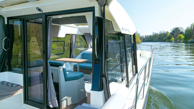 The saloon of a river boat