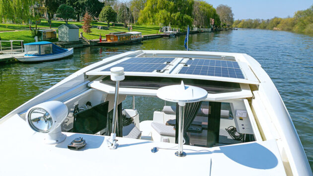 Solar panels on the tops of a SunCamper 31